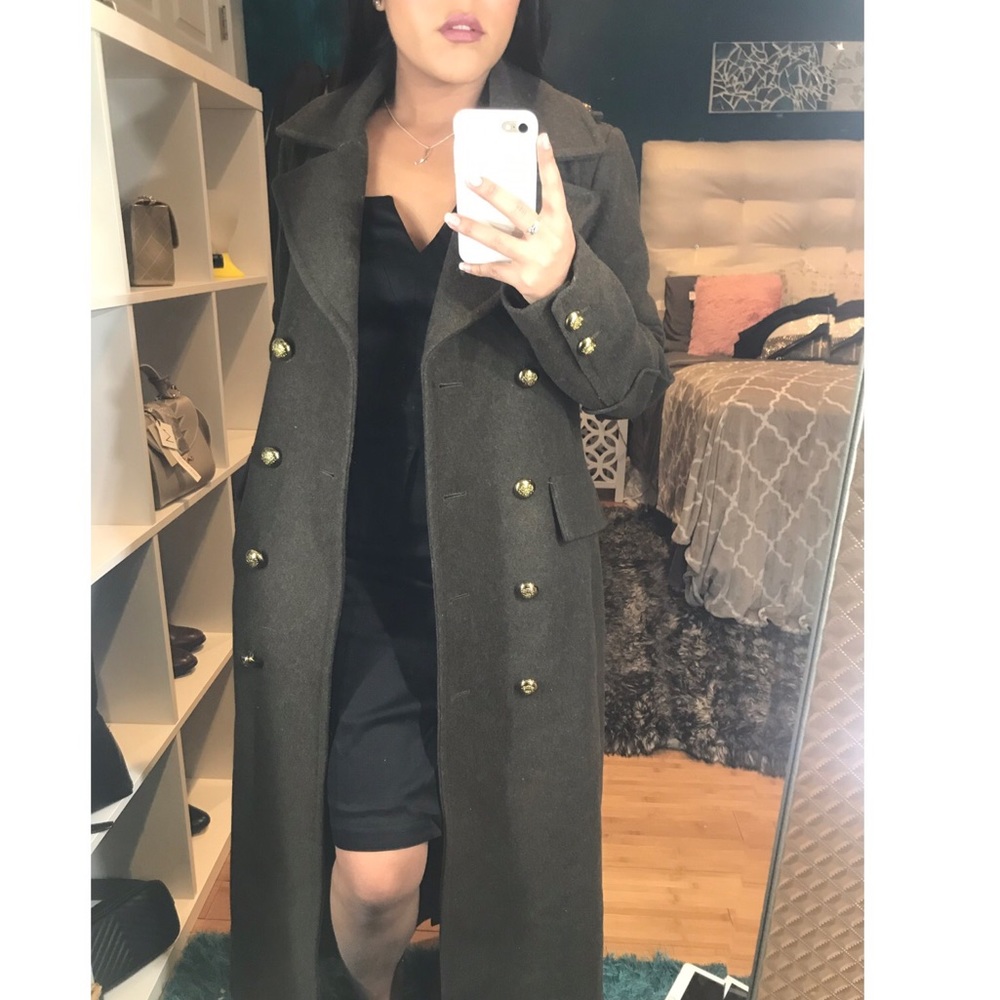 BCBGeneration Long Military Wool Coat